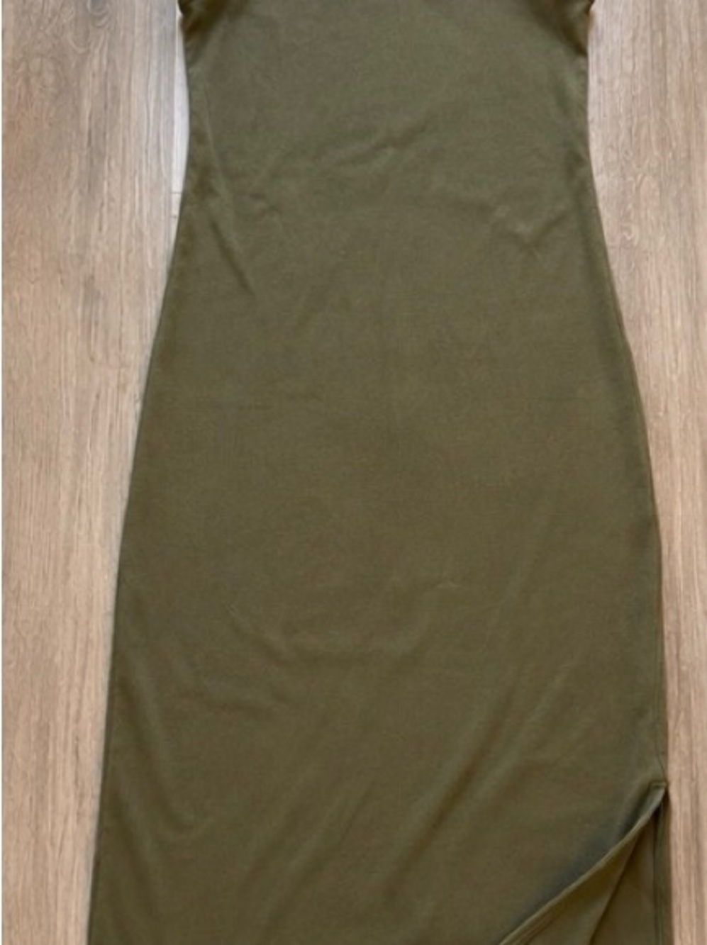 Fall Preppy Old Navy Olive Green Ribbed Racerback Maxi Dress S